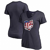 Women Cincinnati Bengals Navy NFL Pro Line by Fanatics Branded Banner State T-Shirt